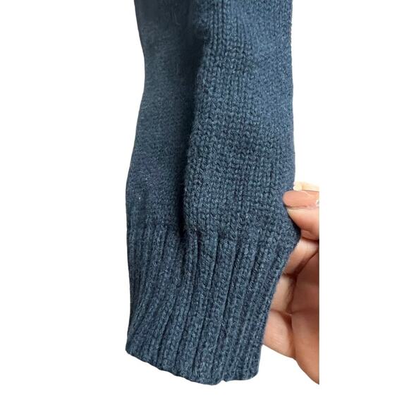 Brandy Melville Argyle Button Front V Neck Sweater Cardigan Blue White Small - Picture 4 of 6